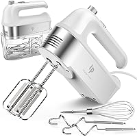 Hand Mixer Electric, 450W Kitchen Mixers with Scale Cup Storage Case, Turbo Boost/Self-Control Speed + 5 Speed + Eject Button