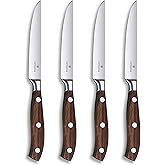 Victorinox 7.7240.4 Grand Maître Steak Knife Set Ideal for Slicing a Wide Variety of Steak Cuts Straight Blade in Rosewood, S