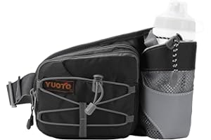 YUOTO Waist Pack with Water Bottle Holder for Running Walking Hiking Hydration Belt