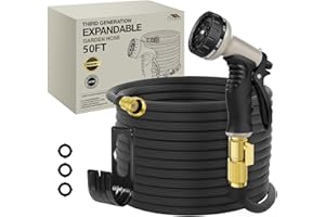 Lefree Garden Hose 50ft, Expandable Garden Hose Leak-Proof with 40 Layers of Innovative Nano Rubber, 2024 Version/New Patente