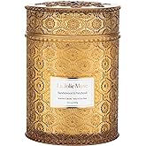 LA JOLIE MUSE Sandalwood & Patchouli Candle, Wood Wick Soy Candle, Large Candle for Home Fragrance, Gift for Women & Men