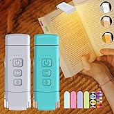 2-Pack Book Lights for Reading at Night, USB Rechargeable Book Light for Reading in Bed, Portable Clip-on LED Reading Light, 