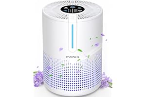 Air Purifiers for Bedroom Home 430 Sq.Ft, MOOKA H13 HEPA Filter Small Portable Air Purifier with USB Cable Fragrance Sponge f