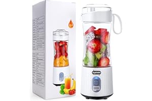 Supkitdin Portable Blender, Personal Size Blender Handheld Fruit Juicer USB Rechargeable, Mini Blender Cup for Smoothie, Frui