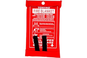 TONYKO Fiberglass Fire Blanket for Emergency Surival, Flame Retardant Protection and Heat Insulation with Various Sizes