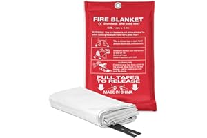 Safewayfire Emergency Fire Blanket - 1 Pack, 39.4'' x 39.4'' Fire Suppression Blanket for Kitchen, Fiberglass Fire Blanket fo