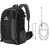 OutdoorMaster 50L Hiking Backpack with High Strength Aluminum Support, Travel Camping Backpack with Rain Cover for Men Women