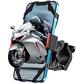 IPOW Motorcycle Phone Mount, Bike Phone Mount Holder, Universal Cell Phone Bicycle & Motorcycle Handlebar Phone Holder, Compa