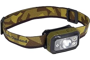 BLACK DIAMOND Storm 400 LED Headlamp (Camouflage) Dimmable and Waterproof Headlamp for Camping, Hiking, Running, with Red Lig