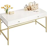 SUPERJARE Vanity Desk with Drawers, 47 inch Computer Desk, Modern Simple Home Office Desks, Makeup Dressing Table for Bedroom