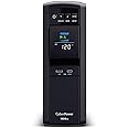 CyberPower CP1500PFCLCD PFC Sinewave UPS System, 1500VA/1000W, 12 Outlets, AVR, Mini Tower,Black