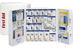 First Aid Only 1000-FAE-0103 50-Person SmartCompliance OSHA First Aid Kit for Businesses, Large Plastic First Aid Cabinet wit