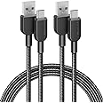 Anker Cable [2 Pack 6ft], USB A to Type C Charger Cord, Braided USB to USB C Cable for Samsung Galaxy Note 10/S10+ S10, LG V3