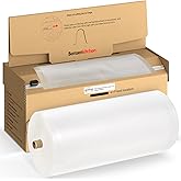 Bonsenkitchen 11” x 150’ Food Vacuum Seal Roll Keeper with Cutter, Vacuum Sealer Bags Rolls for Food Storage, Commercial Grad