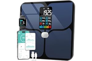 ABLEGRID Body Fat Scale,Digital Smart Bathroom Scale for Body Weight, Large LCD Display Screen, 16 Body Composition Metrics B