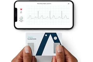 KardiaMobile Card Wallet-Sized Personal EKG Device - Record Single-Lead EKGs On The Go and Detect Irregular Heartbeats - by A