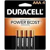 Duracell - CopperTop AAA Alkaline Batteries - long lasting, all-purpose Triple A battery for household and business - 4 count