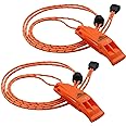 LuxoGear Emergency Whistles with Lanyard Safety Whistle Survival Shrill Loud Blast for Kayak Life Vest Jacket Boating Fishing
