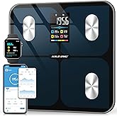 ABLEGRID Digital Smart Bathroom Scale for Body Weight and Fat Percentage,Body Fat Scale with BMI Large LCD Display,Accurate B