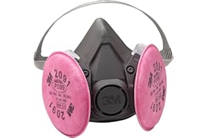 3M Half Facepiece Reusable Respirator Assembly 6391/07003(AAD), Large, P100 Respiratory Protection 051131070030