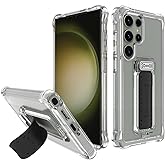 Scooch Wingman Clear Samsung Galaxy S23 Ultra Case - 5-in-1 Military Grade Protection, Kickstand, Phone Grip & Car Mount