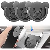 TOPGO Socket Car Mount for Phone Holder Cute Bear Style Silicone Grip Stand with Phone line Clasp for Collapsible Socket User