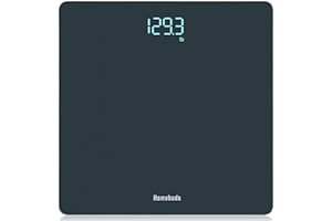 Homebuds Digital Bathroom Scale for Body Weight, Weighing Professional Since 2001, Crystal Clear LED and Step-on, Batteries I