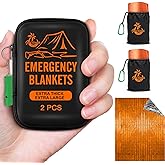 Guijinga Emergency Blankets for Survival, 2-Pack/4-Pack Space Blankets, Gigantic & Extremely Thick Survival Blanket, Suitable