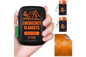 Guijinga Emergency Blankets for Survival, 2-Pack/4-Pack Space Blankets, Gigantic & Extremely Thick Survival blanket, Suitable