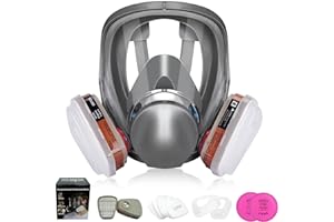 Anpty Full Face Respirator Mask with Filters, 6800 Reusable Respirator Paint Cover Mask, Ideal for Paint Spray, Welding