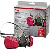 3M P100/OV Odor/Particulate Multi-Purpose Reusable Respirator 65021, Medium Size, NIOSH-APPROVED Organic Vapor Cartridge & P1