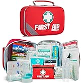 General Medi 2-in-1 First Aid Kit (215 Piece Set) + 43 Piece Mini First Aid Kit -Includes Eyewash, Ice(Cold) Pack, Moleskin P