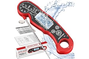 Meat Thermometer Digital for Grilling and Cooking - ANDAXIN Waterproof Ultra-Fast Instant Read Food thermometers with Backlig