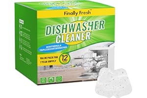 Finally Fresh Dishwasher Cleaner And Deodorizer, Dishwasher Cleaner Tablets to Remove Limescale and Mineral Buildup, Formulat