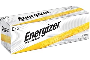 Energizer EN93 Industrial C 12 Alkaline Batteries, Pack of 12