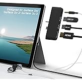 Surface Go 3 Docking Station, 4 in 1 Microsoft Surface Go 3 Accessories with 4K HDMI + USB 3.0 Port Hub + 3.5mm Audio Adapter