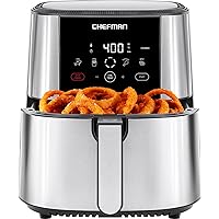 Chefman TurboFry® Touch Air Fryer, XL 8-Qt (7.5L) Family Size, One-Touch Digital Control Presets, French Fries, Chicken, Meat