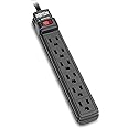 Tripp Lite 6 Outlet Surge Protector Power Strip, 6ft Cord, Black, $10,000 INSURANCE (TLP6B)