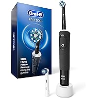 Oral B Pro 500 + Electric Toothbrush with (2) Brush Heads, Rechargeable, Black