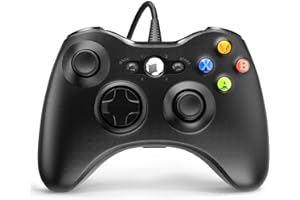 YAEYE Controlador com fio para Xbox 360, controlador de jogo para 360 com dupla vibração Turbo Compatível com Xbox 360/360 Sl