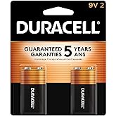Duracell - Coppertop 9v Alkaline Batteries - 2 Count - Long Lasting, All-purpose 9 Volt Battery for Household and Business