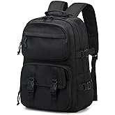 Shaelyka Lightweight 15.6 inches Laptop Backpack, Water Resistant, 12 Pockets College Backpack, Black