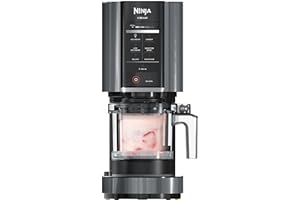 Ninja NC299AMZ CREAMi Ice Cream Maker, for Gelato, Mix-ins, Milkshakes, Sorbet, Smoothie Bowls & More, 7 One-Touch Programs, 