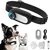 HD 1080P Dog Tracker Collar,No WiFi Needed Cat Collars Camera Sport/Action Camera with Video Records,Mini Body Cam Indoor/Out