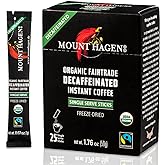 Mount Hagen 25 Count Single Serve Instant Decaf Coffee Packets | Eco-friendly Decaf Instant Coffee Pouches, Medium Roast Arab