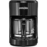 Proctor Silex Coffee Maker, Works with Smart Plugs That are Compatible with Alexa, Auto Pause and Serve, 10-Cup, Black