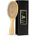 GAINWELL Bamboo Hair Brush for Hair Growth, Natural Bamboo Bristles Detangling Wooden Paddle Hairbrush for Massaging Scalp, f