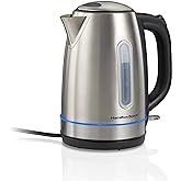 Hamilton Beach Electric Tea Kettle, Water Boiler & Heater, 1.7 Liter, Cordless Serving, 1500 Watts for Fast Boiling, Auto-Shu