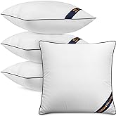 Utopia Bedding Throw Pillow Inserts (Pack of 4, White), 18 x 18 Inches Decorative Indoor Pillows for Sofa, Bed, Couch, Cushio