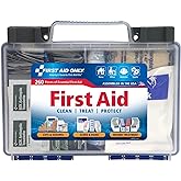 First Aid Only 91248 OSHA-Compliant All-Purpose 50-Person Emergency First Aid Kit for Home, Work, and Travel, 260 Pieces